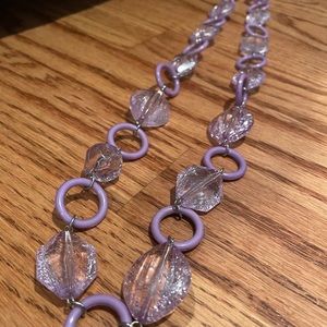 Purple and clear necklace
